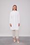 Ecru Tunic with Hidden Button Detail - 2