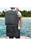 Black, Waterproof Fabric Camping Fishing and Travel Backpack with Thermal Bottom Compartment 70*34*27 cm - 5