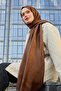 Coffee Tasseled Ethnic Cashmere Silk Shawl