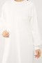 Ecru Duvet Detailed Sports Dress - 4