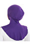 Women's Neck Collar Hijab Hijab Practical Sports Bonnet - Purple - 5