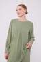 Green Collar Stone Embroidered Chiffon Tunic Suit - 4
