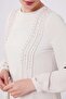 طقم تونيك مطرز باللون البيج - 5