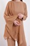 Mustard Stone Embroidered Chiffon Double Set - 5