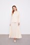Beige Pearl Detailed Skirt Suit - 3