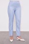 Baby Blue Stone Embroidered Melange Shirt Double Set - 6