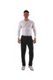 Men's White Anthracite Sweatpants (with Large Size Option) - 4