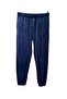 Women's Navy Blue Velvet Elastic Leg High Quality Pocket Jogger Pajama Bottoms