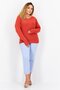 Women Boat Neck Knitted Sweaters, Dark Orange - 3