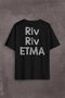 تي شيرت Riv Riv Etma لهجة البحر الأسود Rivrivriv Olma مطبوع عليه الجبهة الخلفية مقاس كبير للجنسين تي شيرت