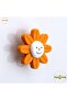 Furniture Plastic Daisy Handle Orange Children's Room Girl Boy Cabinet Door Handle Drawer Handle 5 Pieces - 6