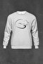 Gray Sweatshirt Sleeping Black Cat Sleeping Black Cat Printed Unisex Sweat