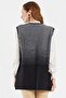 Women's Grey-black Seasonal Knitted Vest - 4