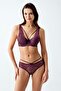 4072 Purple Color Padded Bra Panty Set