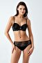 6032 Black Color Padded Bra Panties Set of 2