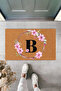 Custom Letter Mat, Letter B, Interior and Exterior Door Front Mat, Digital Printing, Decorative Mat