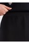80121 Thick Pleated Knitwear Skirt with Elastic Waist-Black - 4