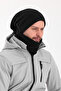 Men's Black 100% Micro Fleece Double Layer Winter's Coming Beanie Neck Collar Suit - 4