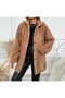 Butikcim Buttoned Large Size Plush Coat - 4