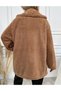 Butikcim Buttoned Large Size Plush Coat - 2