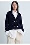 Double-breasted knitwear jacket