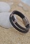 Men's Leather Bracelet Black - 2