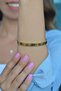 Gold Color Steel Bracelet Handcuff Model - 2