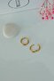 Small Size Steel Hoop Earring Gold - 2