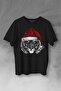 Tiger Wild Cat Christmas with Tiger Mesh Cap Christmas Printed T-Shirt Unisex T-Shirt