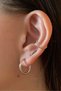 Silver Colored Plain Steel Hoop Earrings 14 Mm - 3