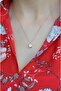 Zircon Square Embellished Solitaire Necklace
