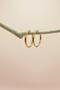 Gold Colored Plain Steel Hoop Earrings 20 Mm - 2