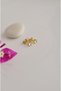 Steel Gold Solitaire Earring 3 Mm - 2