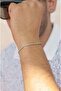 Men's Steel Thin Chain Bracelet Silver Color - 2