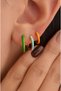 Colorful Steel Hoop Earring Set of 3