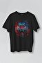 Printed Unisex T-Shirt Tiger Bordo Wild Life Blue Tiger Design T-Shirt