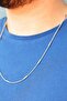 Silver Color Men's Steel Chain Necklace 60 cm