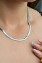 Steel Flat Italian Chain Silver Color - 3