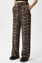 Line Women's Lycra Velcro Closure Beige Leopard Palazzo Trousers