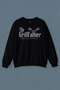 Navy Blue Sweatshirt The Grill Father Godfather Grill Barbecue Meat Printed Unisex Sweat