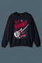 Navy Blue Sweatshirt The Dollfins Music Song Band Guitar Printed Unisex Sweat