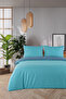 100% Cotton Akfil Double Sided Duvet Cover Set Double 200X220 cm Indigo Petrol - 2
