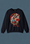 Navy Blue Sweatshirt Annya Mask Oni Japanese Demon Mask Japanese Printed Unisex Sweat