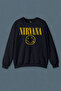 سويت شيرت أزرق داكن Nirvana Hanson Music Group Logo Nirvana Music Grou مطبوع للجنسين