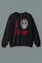 Unisex Black Sweatshirt Friday The 13Th 13thFriday Thirteenth Fear Printed Sweat