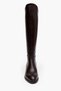 Ruby Brown Genuine Leather Round Toe Women's Heeled Boots - 9