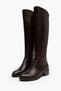 Ruby Brown Genuine Leather Round Toe Women's Heeled Boots - 7
