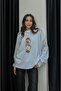 Teddy Printed Sweatshirt with Karmelange Coats