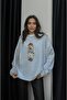 Teddy Printed Sweatshirt with Karmelange Coats - 3