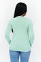 Women V-Neck Brand Logo Sweaters, Light Green - 3